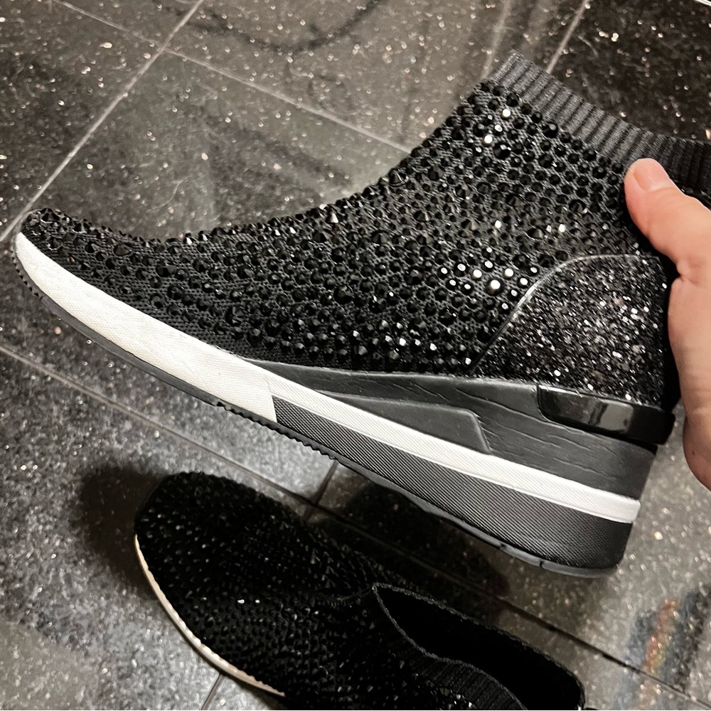 Michael Kors Black Studded Sneakers - Picture 4 of 9